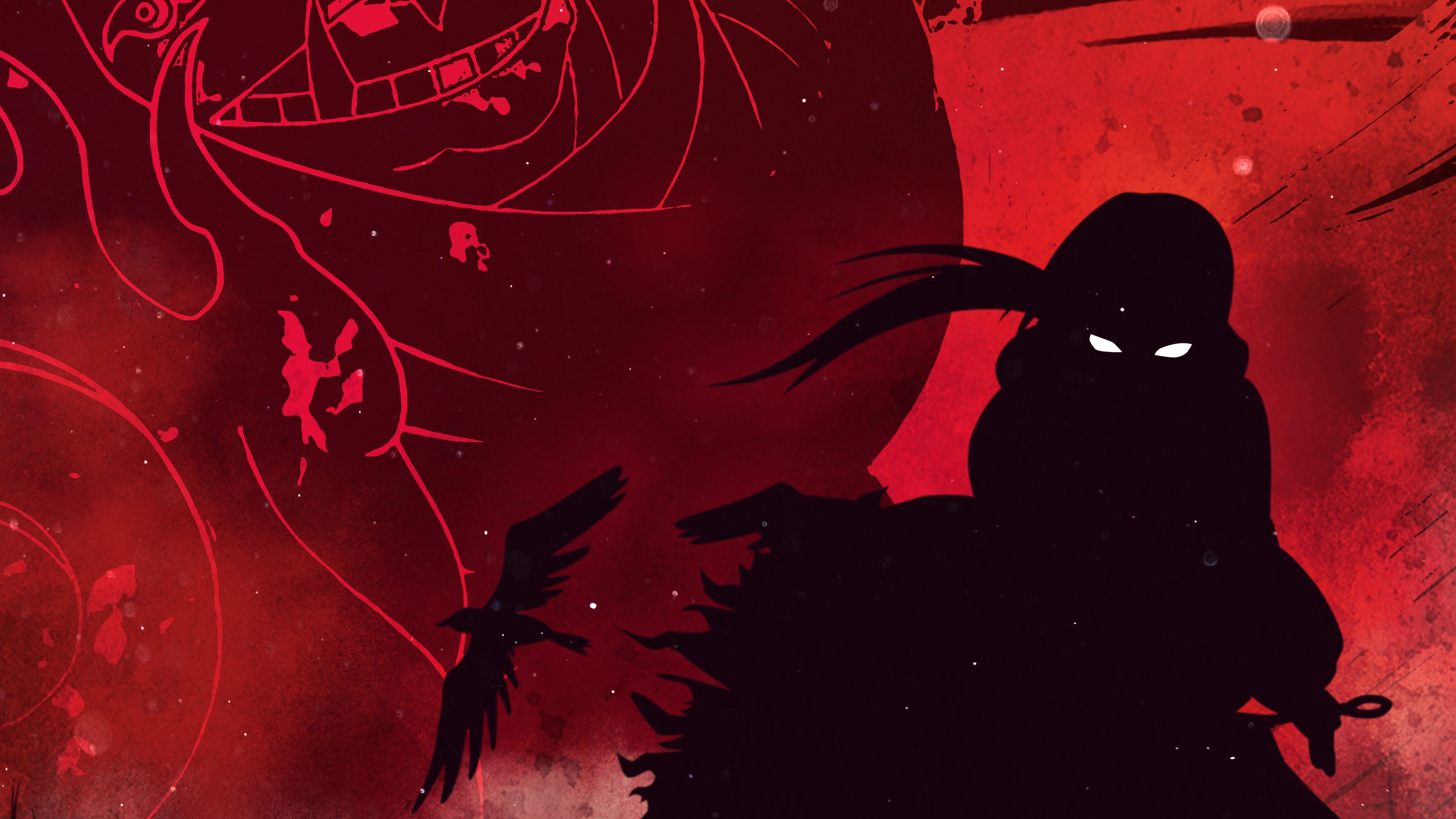 6016x3384 Itachi Uchiha Wallpaper 4K, Silhouette