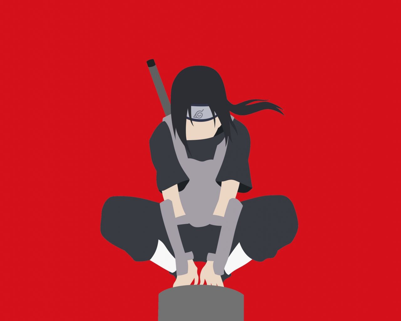 1280x1024 warrior, naruto, itachi uchiha