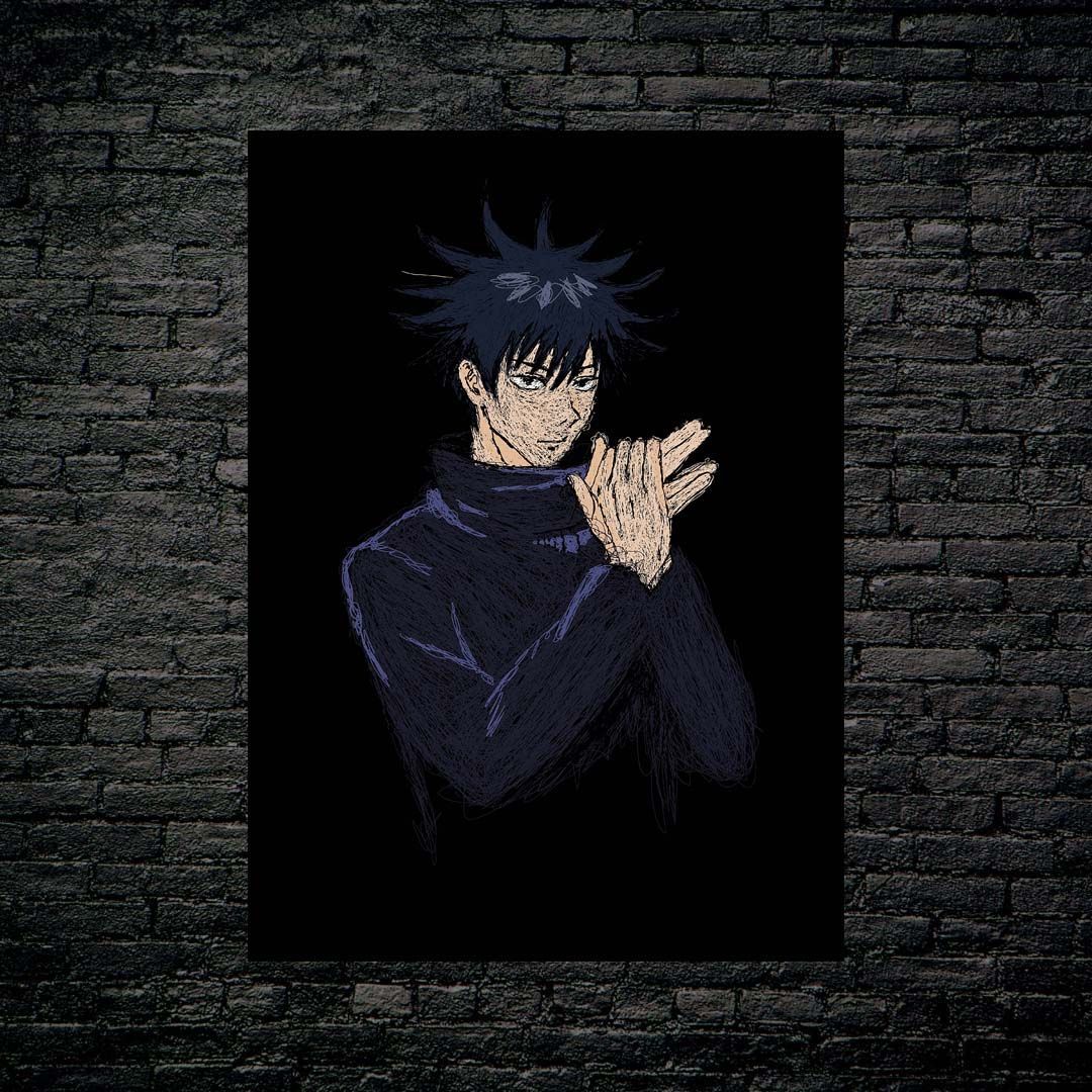 1080x1080 Scrible Megumi Fushiguro Artwork