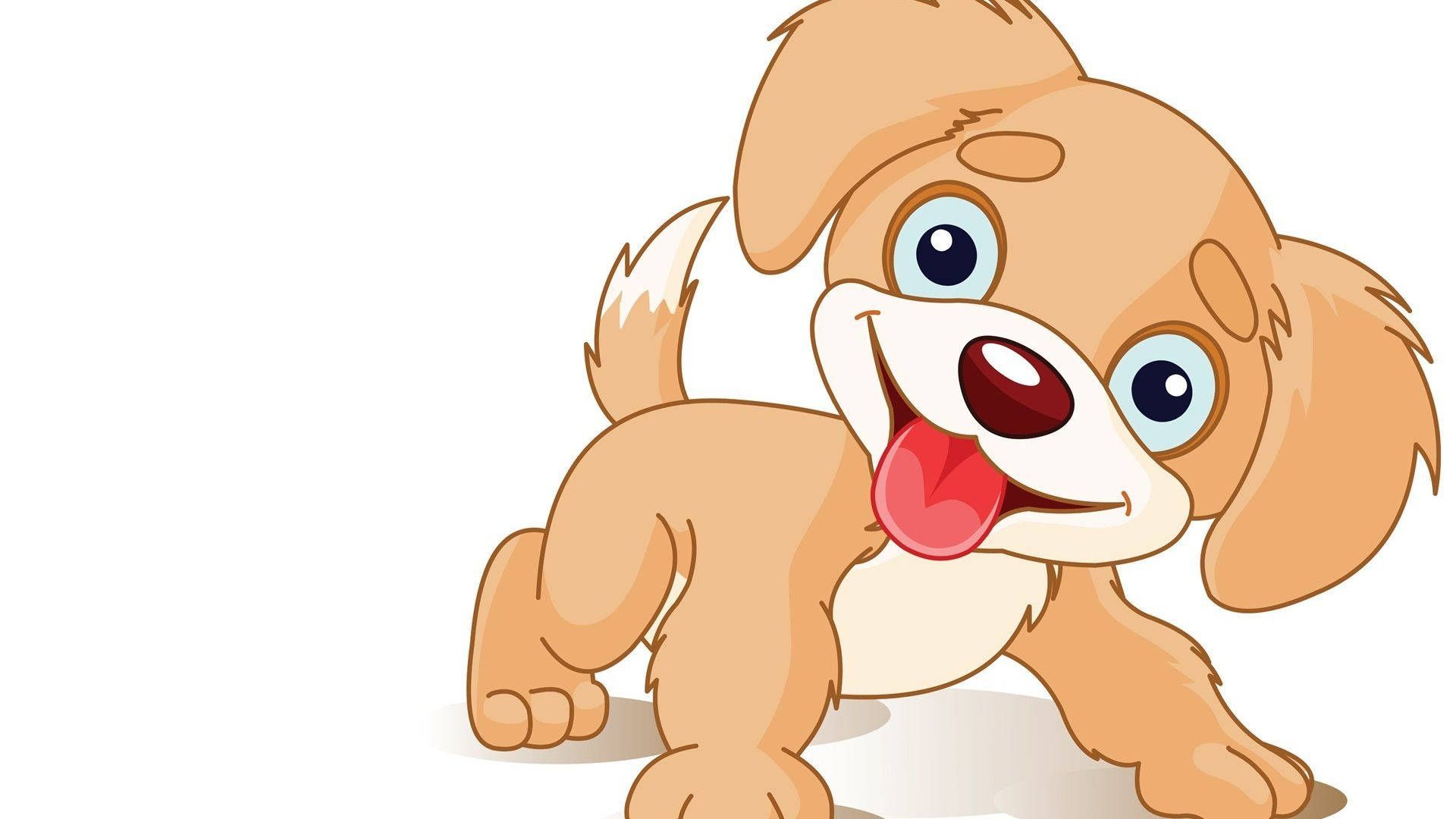 1920x1080 Download free Happy Brown Dog Cartoon