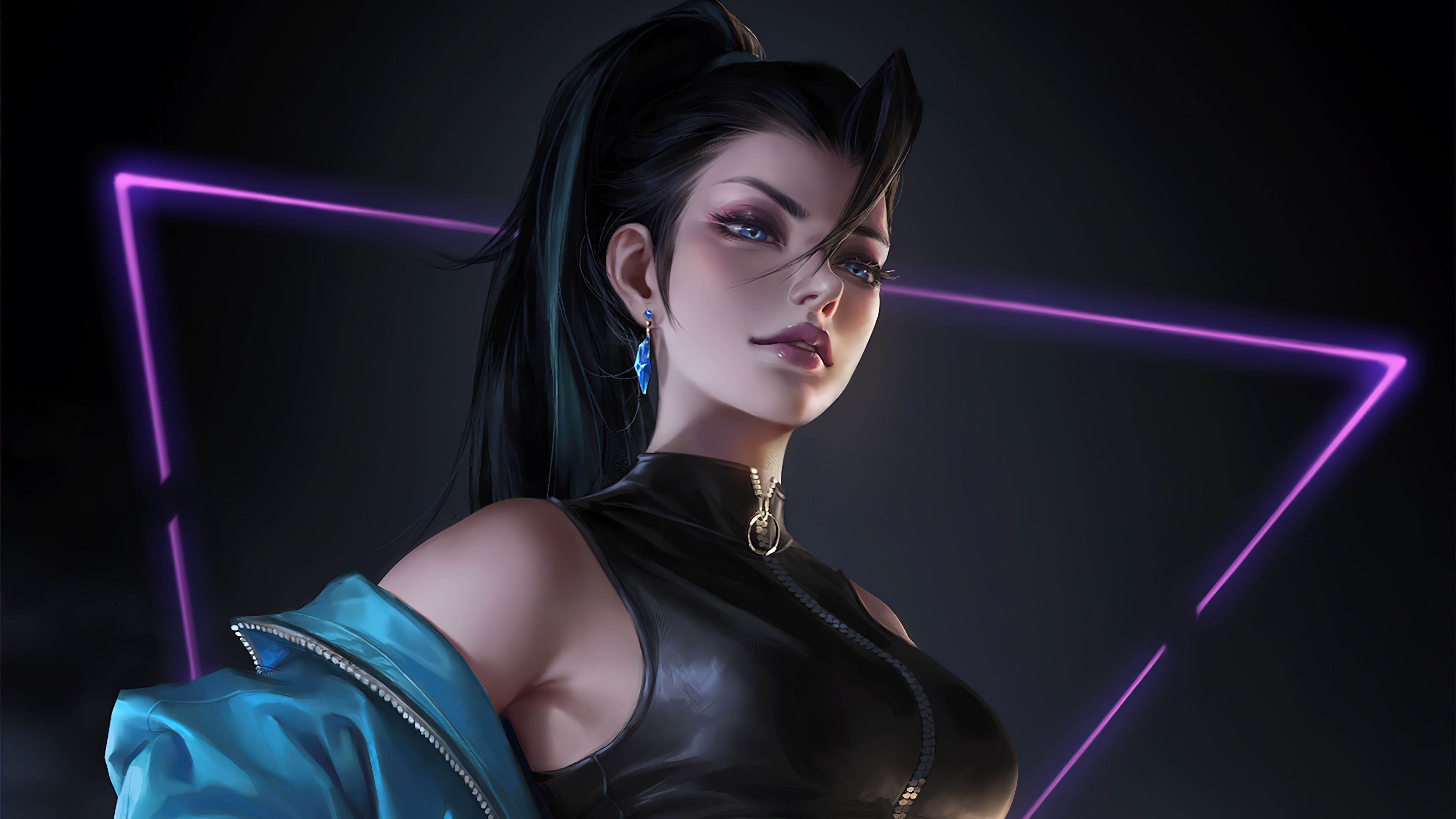 3840x2160 Wallpaper Game, Art, League Of Legends, K DA, KaiSa, Riot Game, K DA KaiSa For Mobile And Desktop, Section игры, Resolution 3840x2160