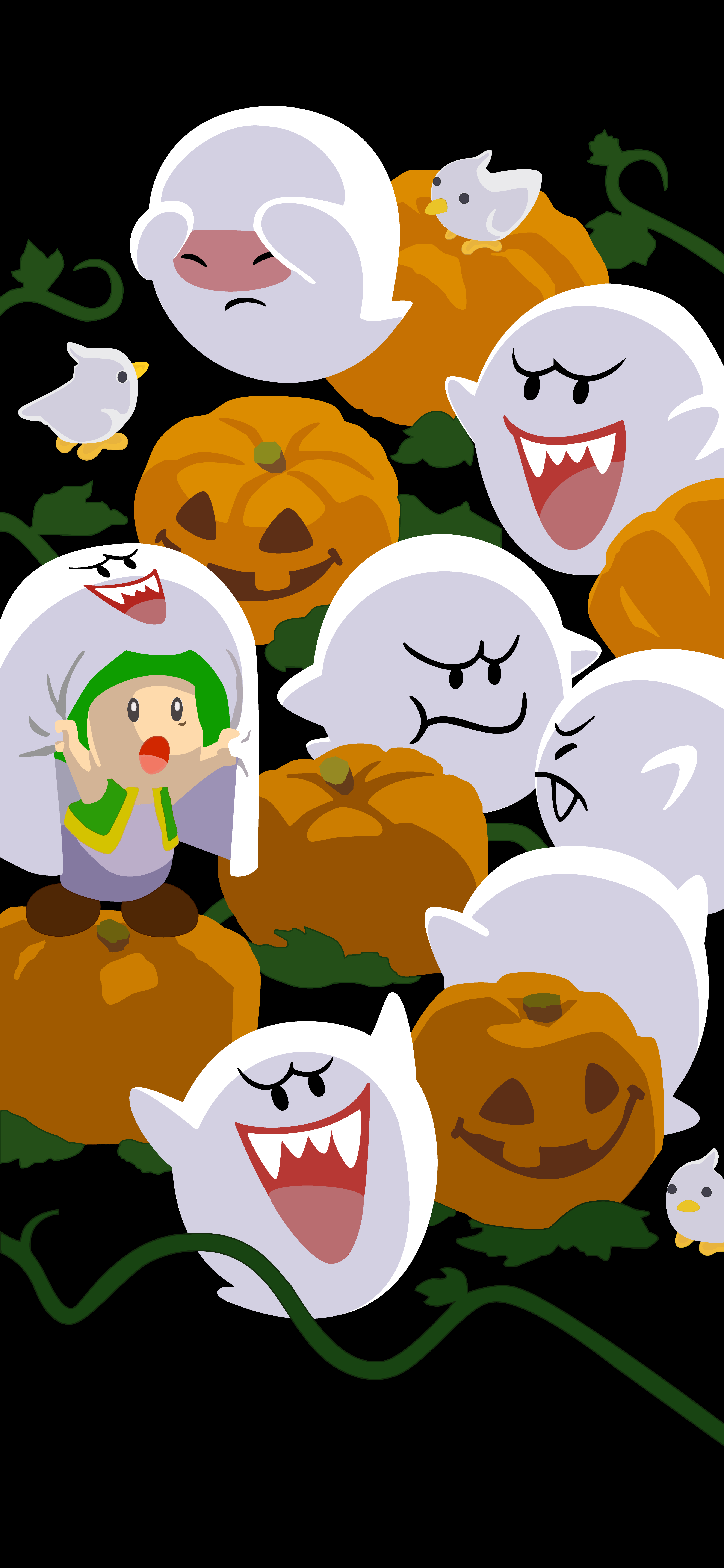 3375x7308 Halloween Wallpaper from Nintendo Japan