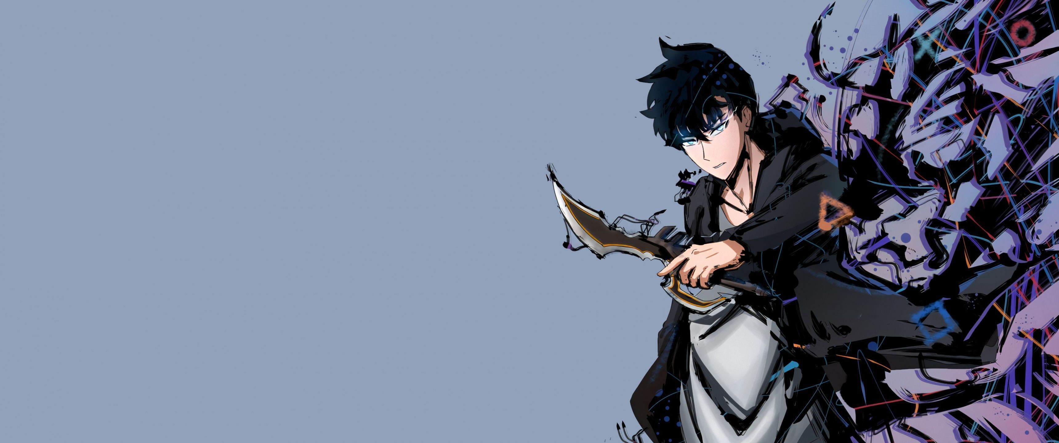 3440x1440 Solo Leveling Wallpaper 4K, Sung Jinwoo