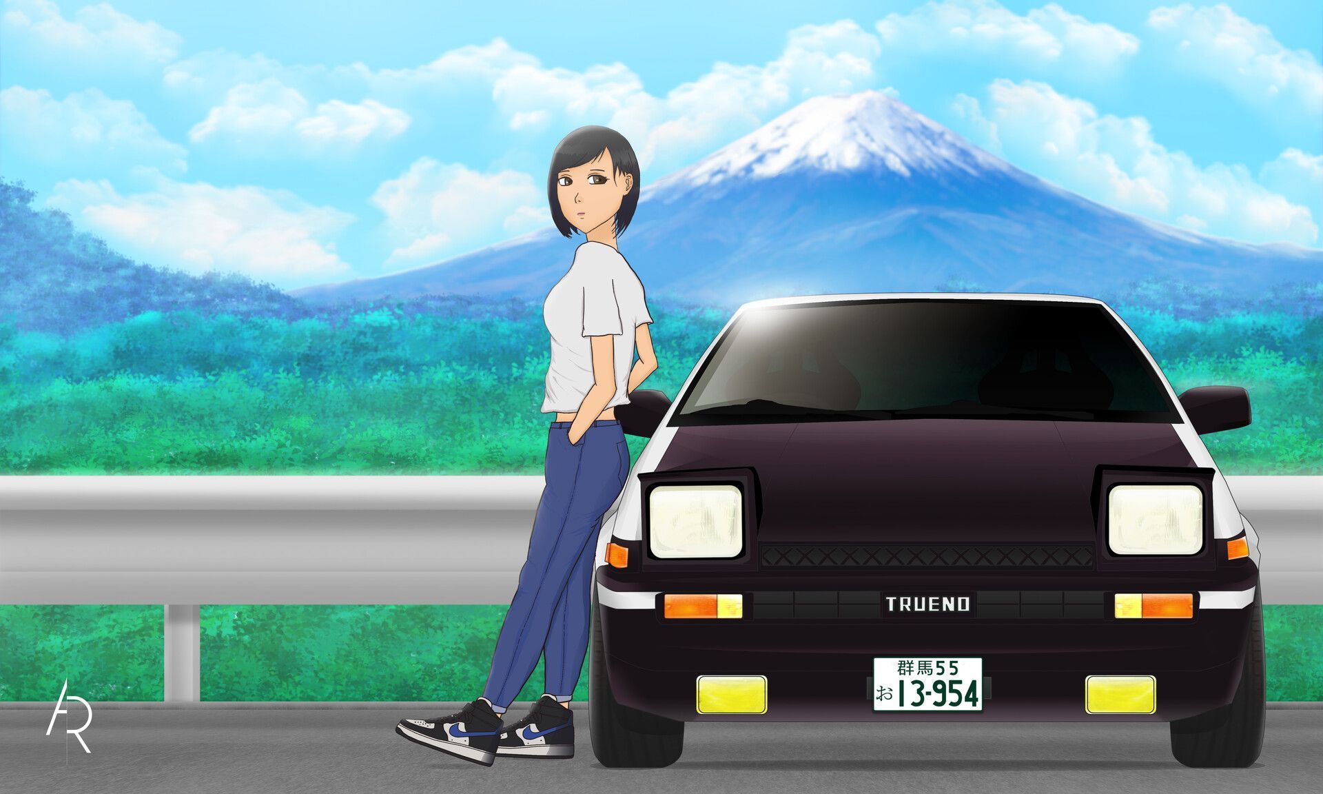 1920x1152 The Girl And Her Hachi Roku