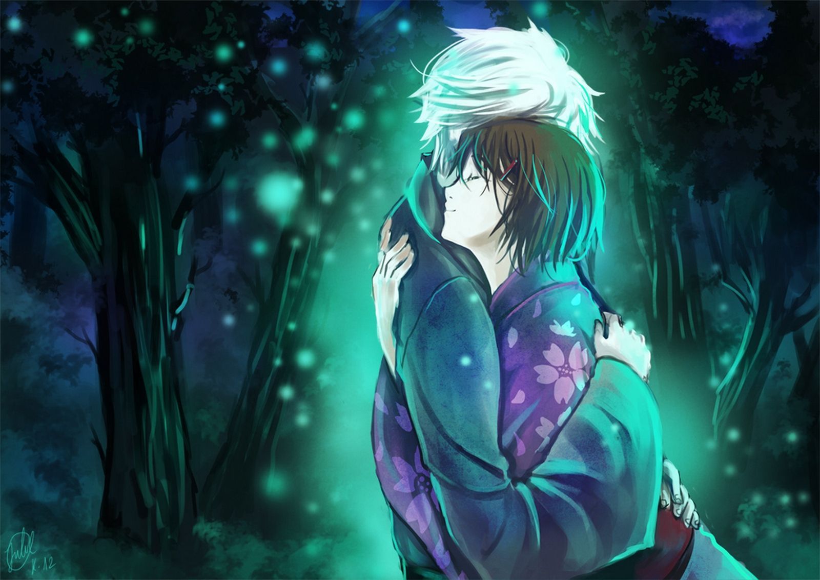 1600x1131 Forest of Fireflies' Light Wallpaper