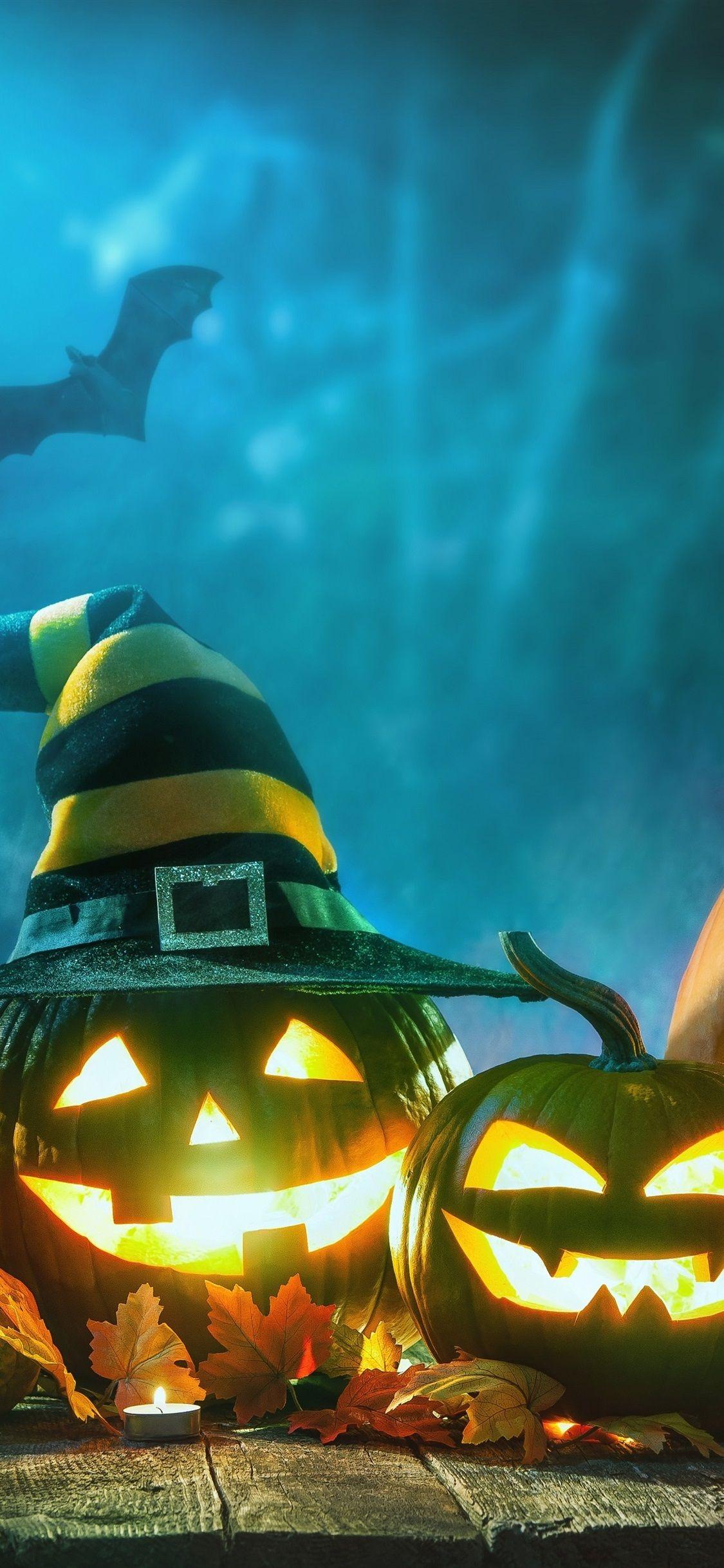 1125x2436 Halloween, Pumpkin Lamp, Night 1125x2436 IPhone XS X