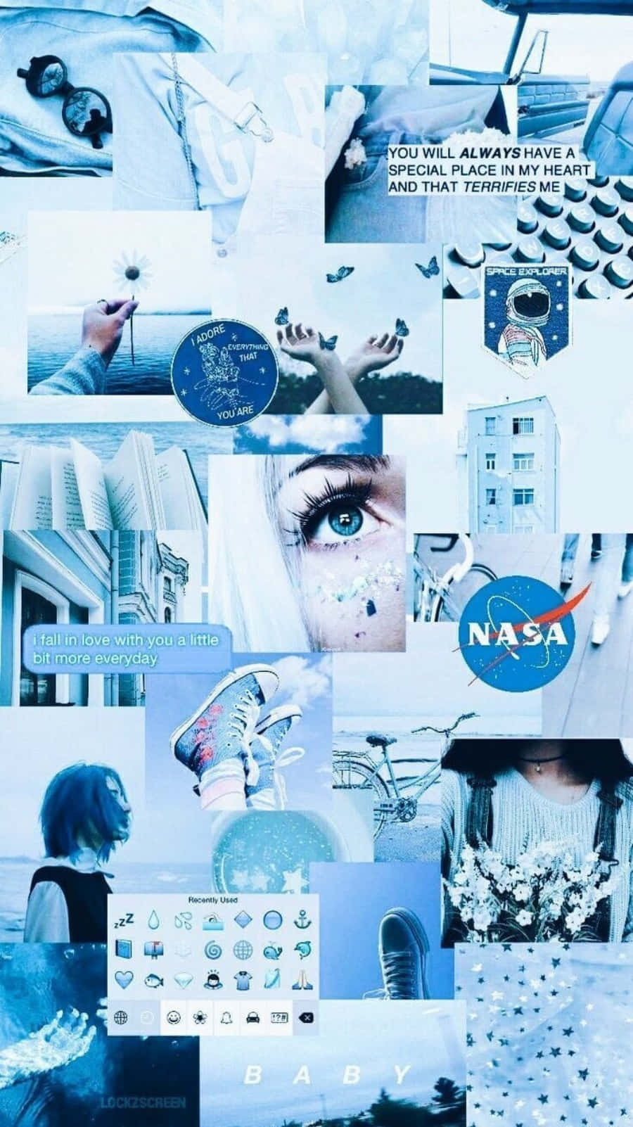 900x1602 Download Aesthetic Blue Collage NASA
