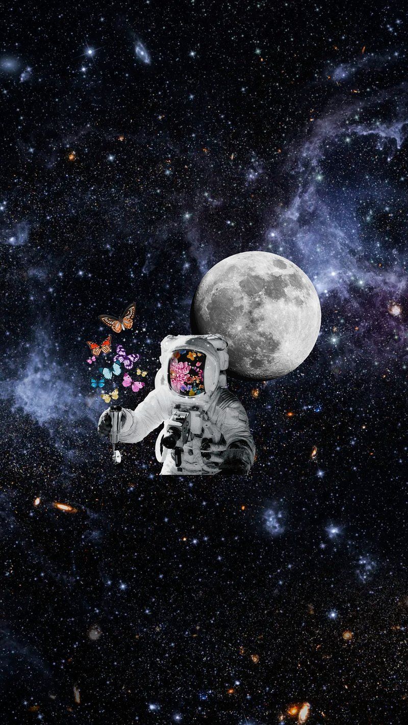800x1422 Astronaut space aesthetic iPhone
