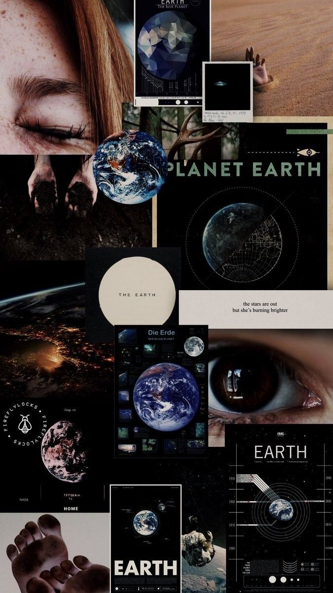 675x1200 Space Moodboard Wallpaper