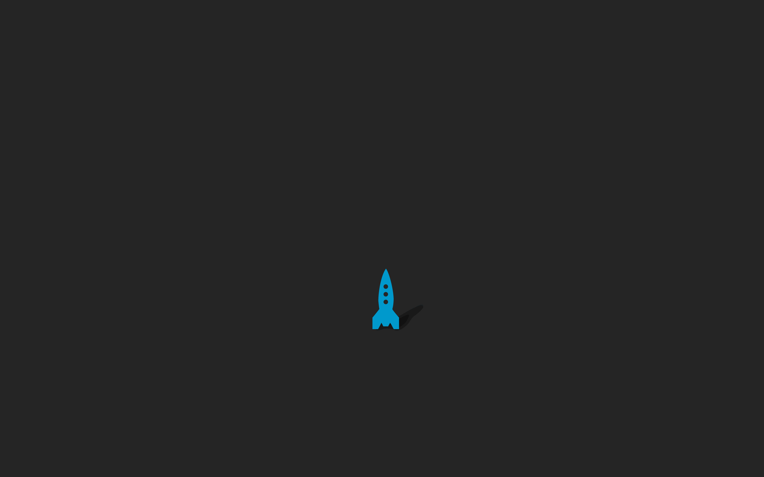 2560x1600 Minimalistic Blue Rocket desktop PC and Mac wallpaper