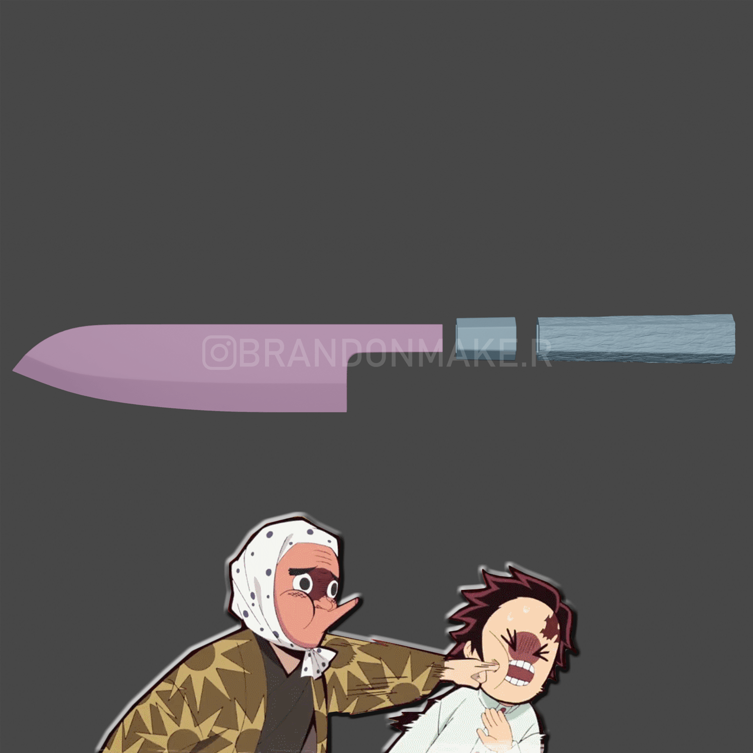 1500x1500 3D file Hotaru Haganezuka Santoku Knife