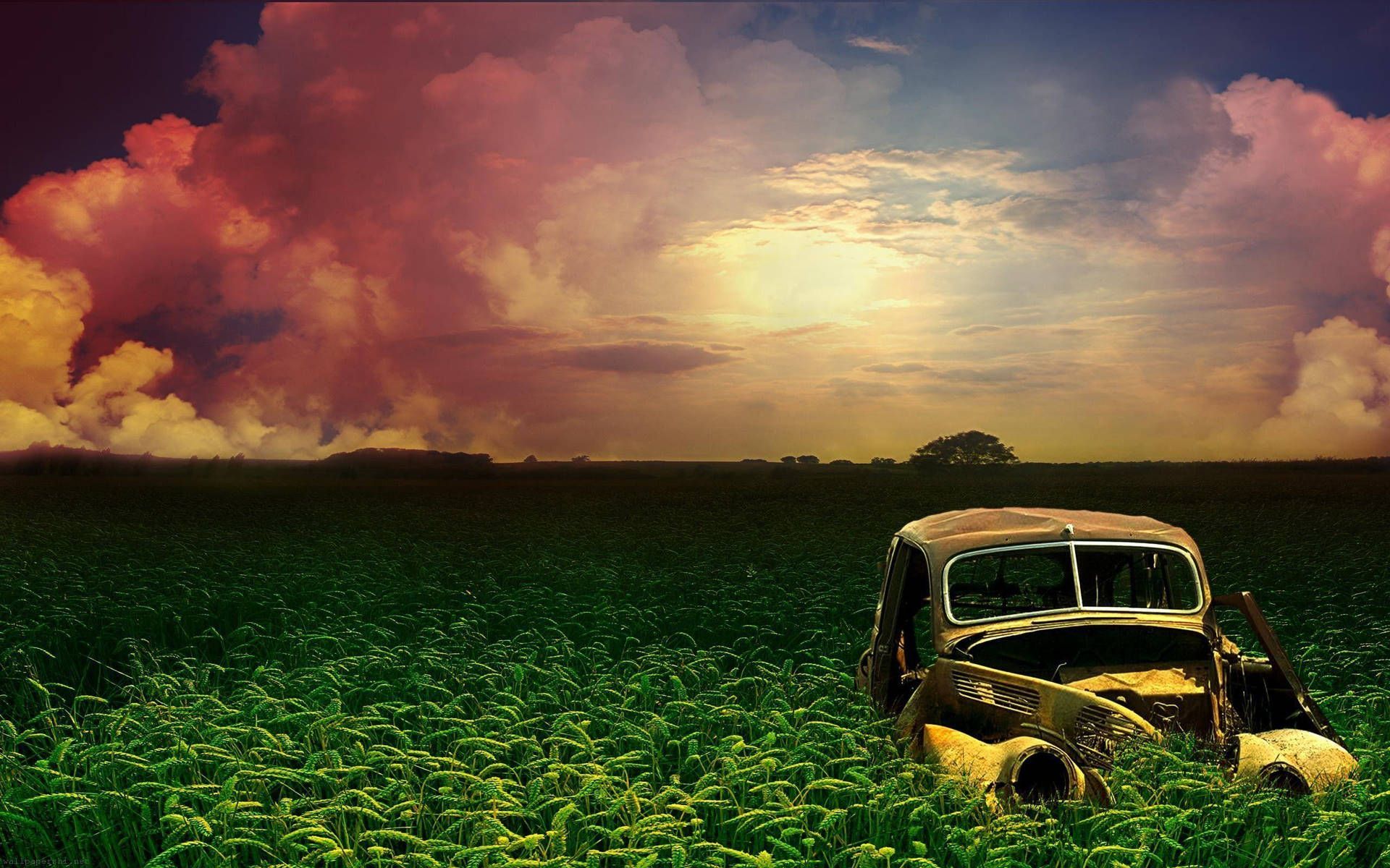 1920x1200 Rusty Vintage Car
