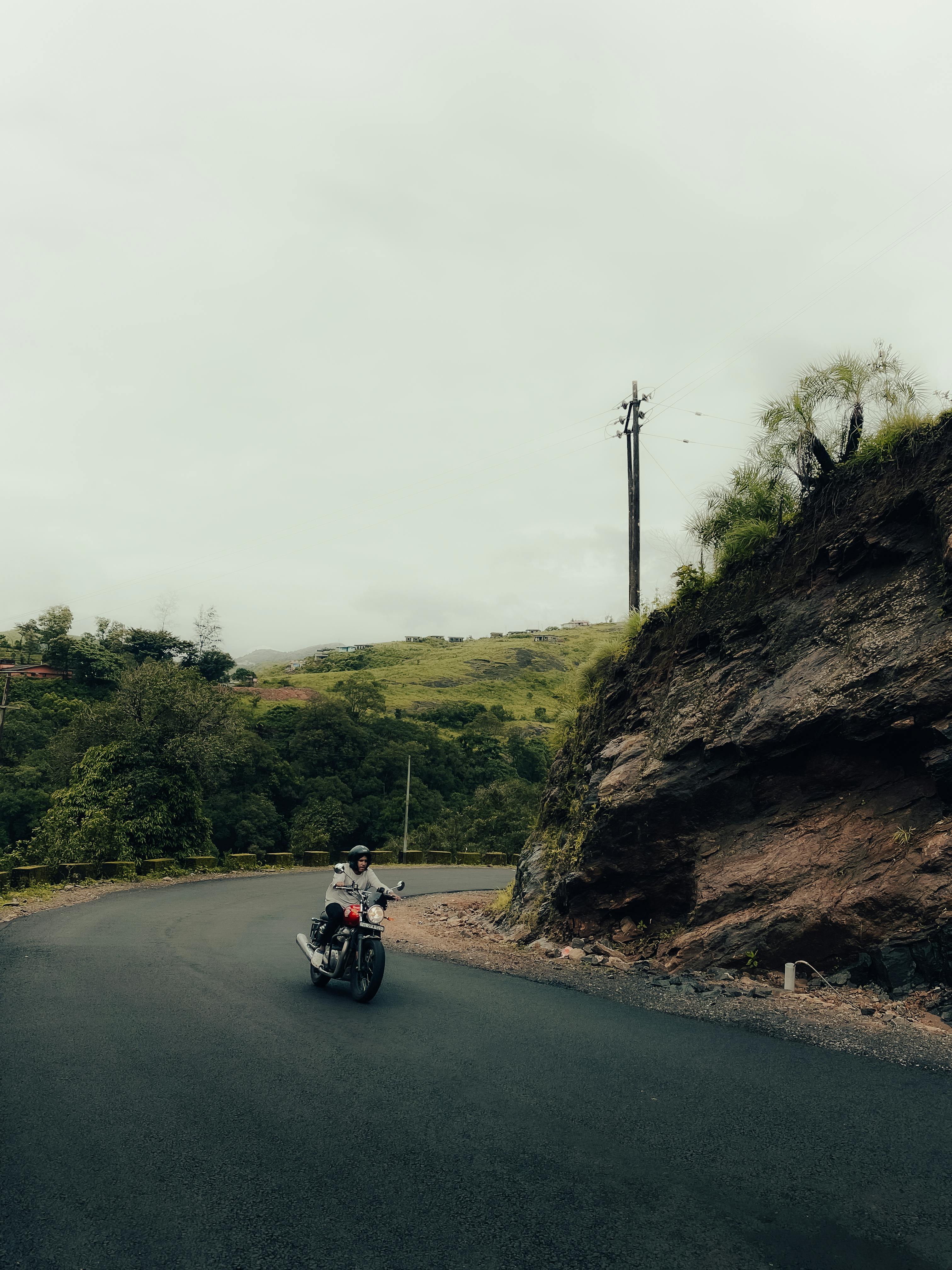3024x4032 Riding Motorbike on Road in Countryside