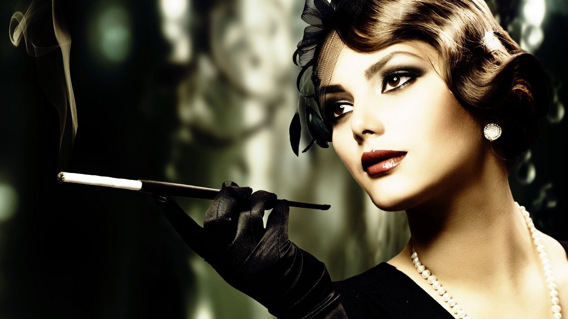 1920x1080 Vintage Woman Wallpaper
