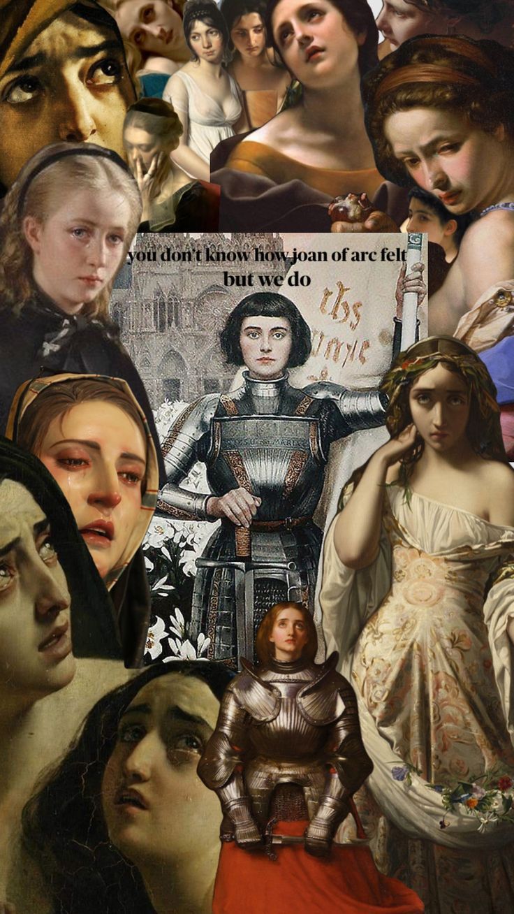 736x1308 Joan of Arc Vintage Art