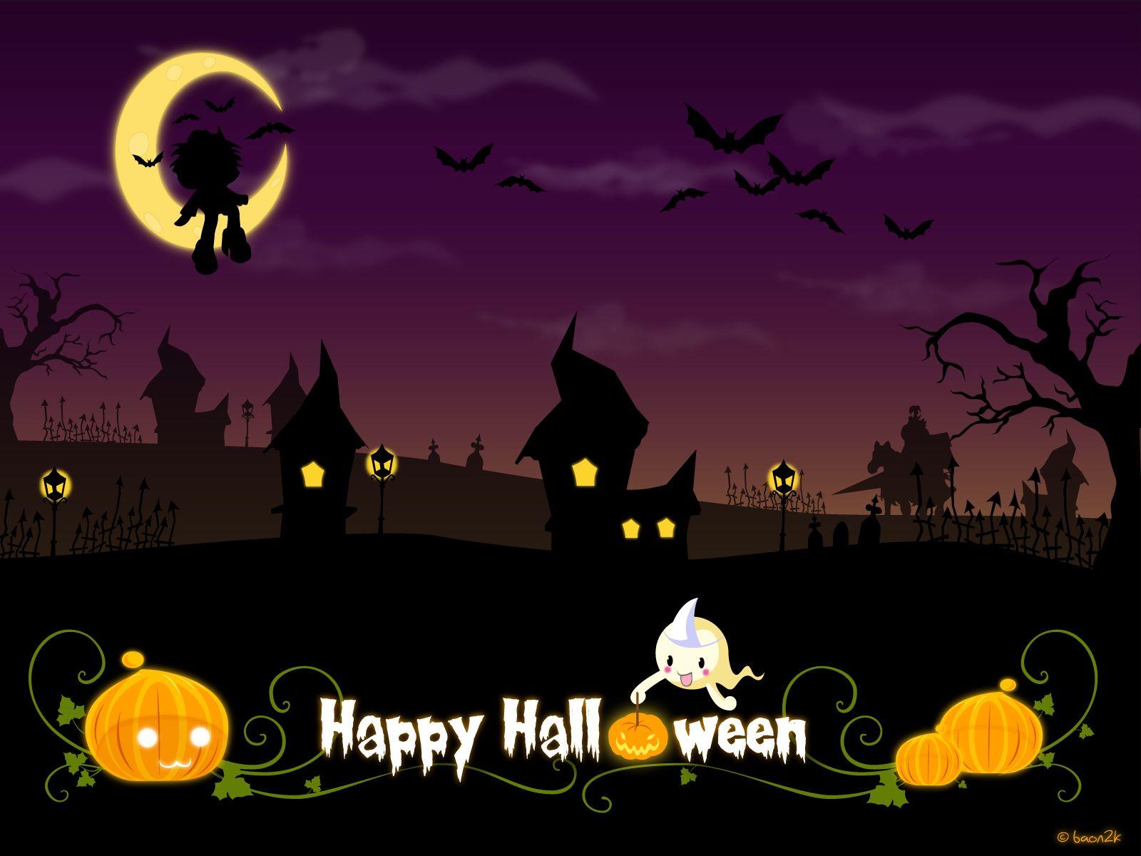 1600x1200 Cute Halloween Desktop Wallpaper