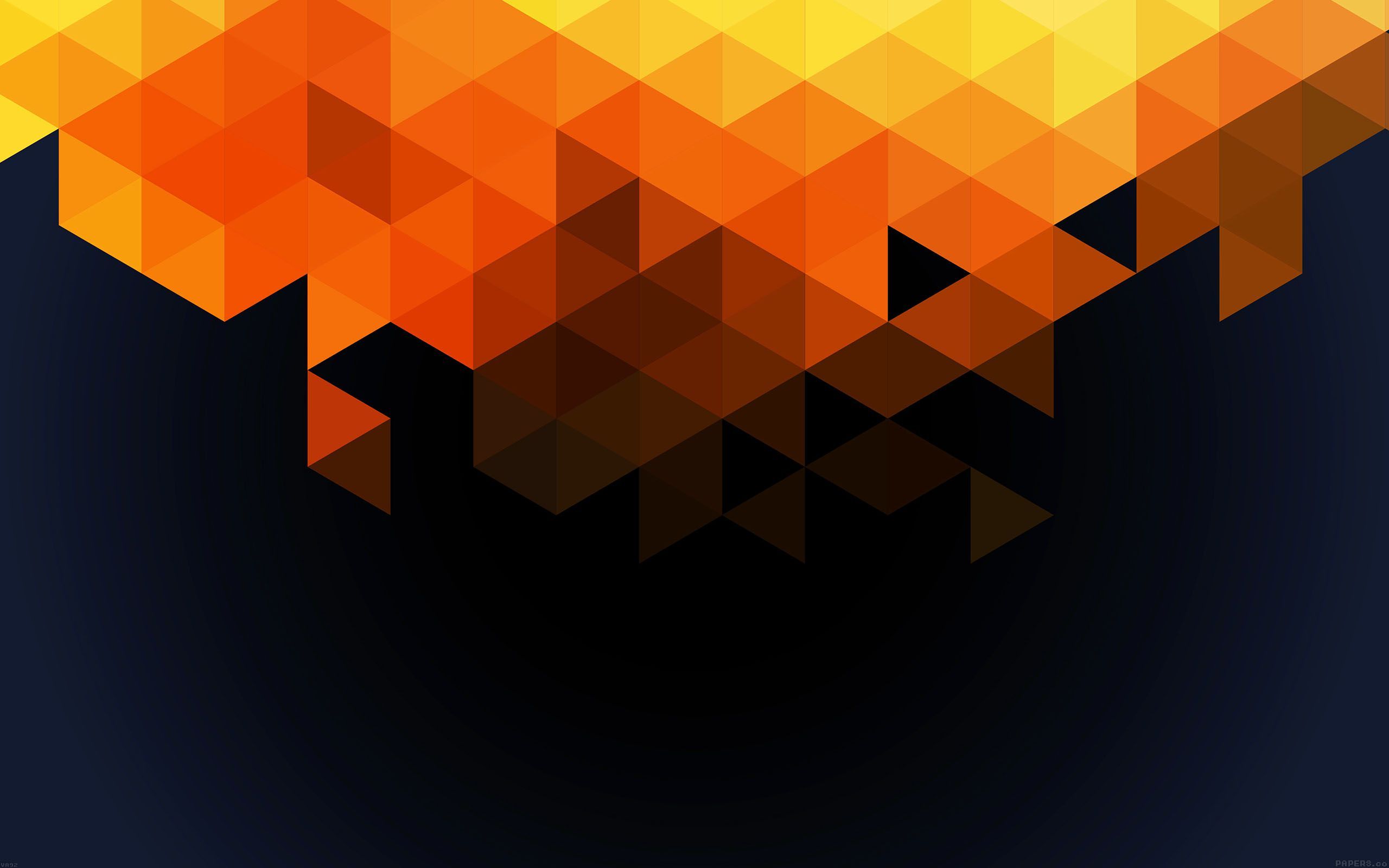 2560x1600 Wallpaper Triangle Fall Orange Pattern