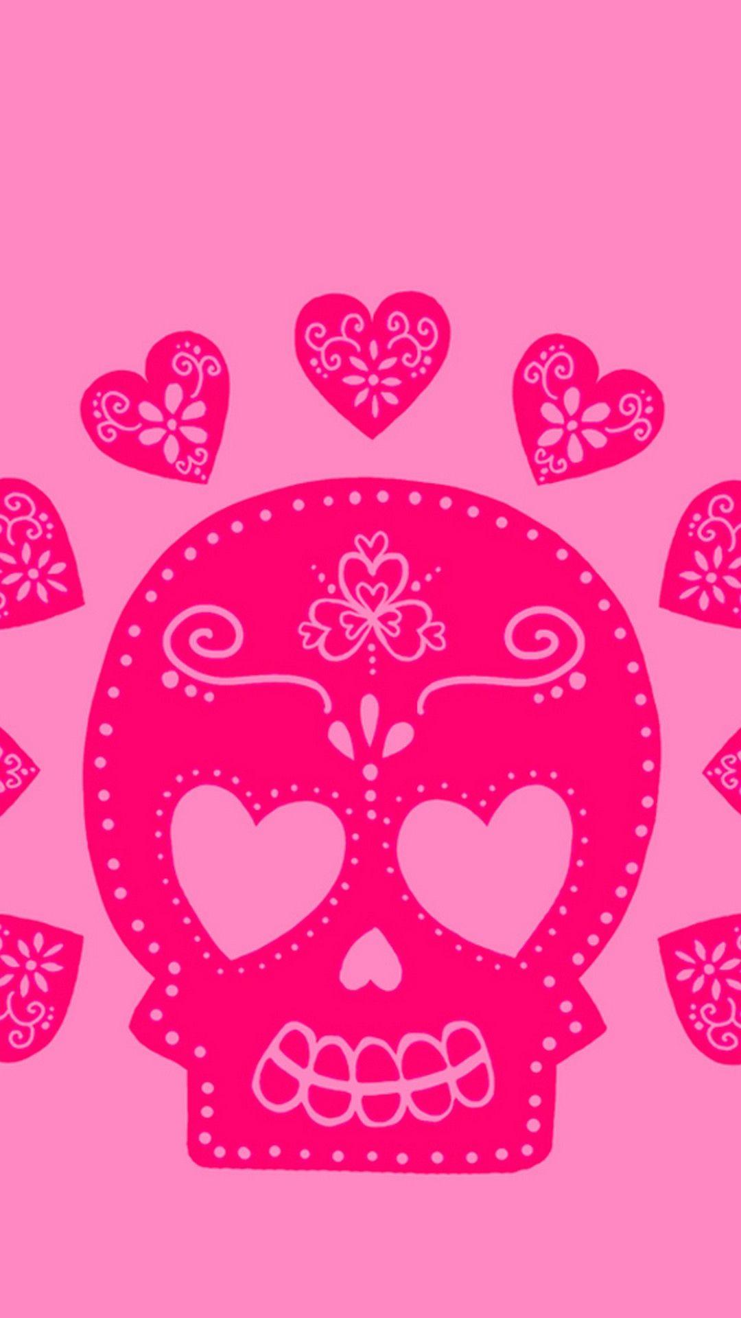 1080x1920 Skull Cute Girly Wallpaper Android Cute Wallpaper