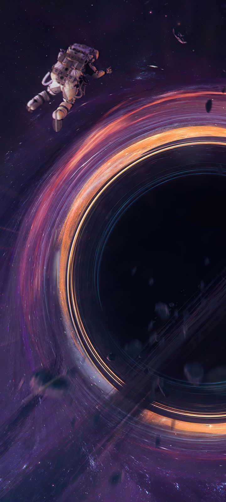 720x1600 Sci Fi Black Hole Phone Wallpaper