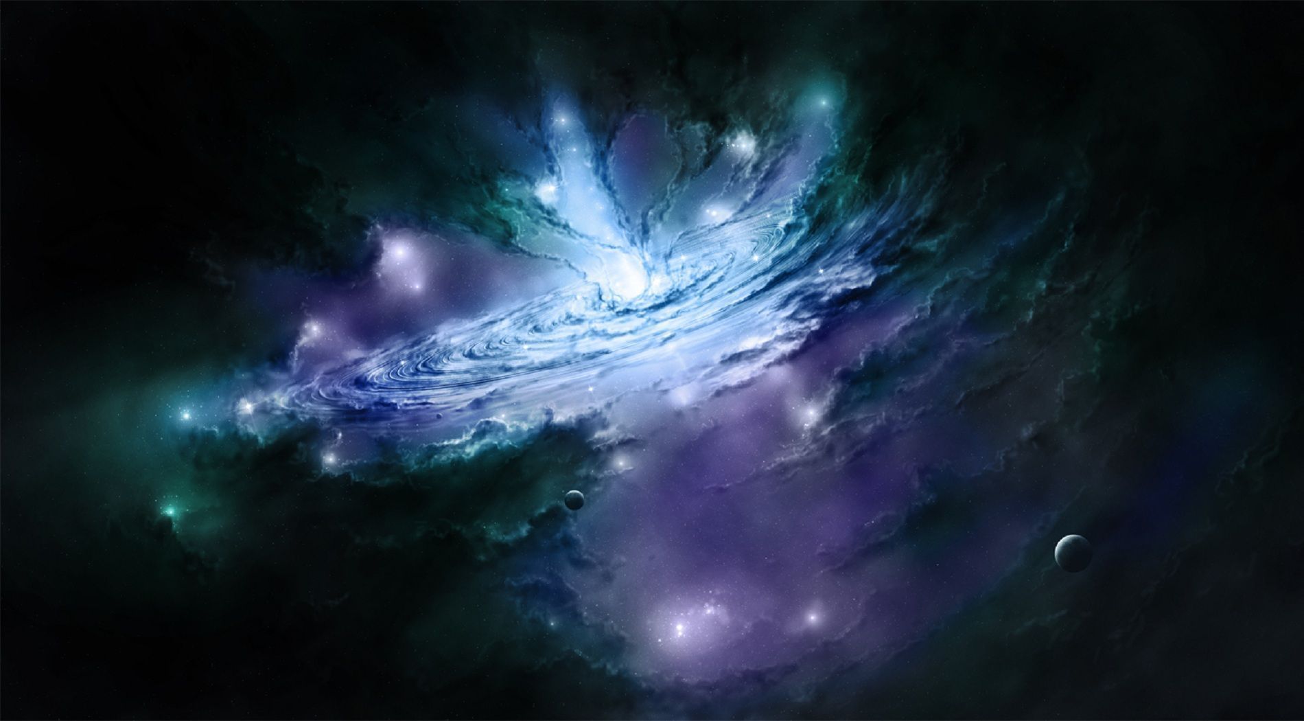 1900x1050 Sci Fi Black Hole Wallpaper