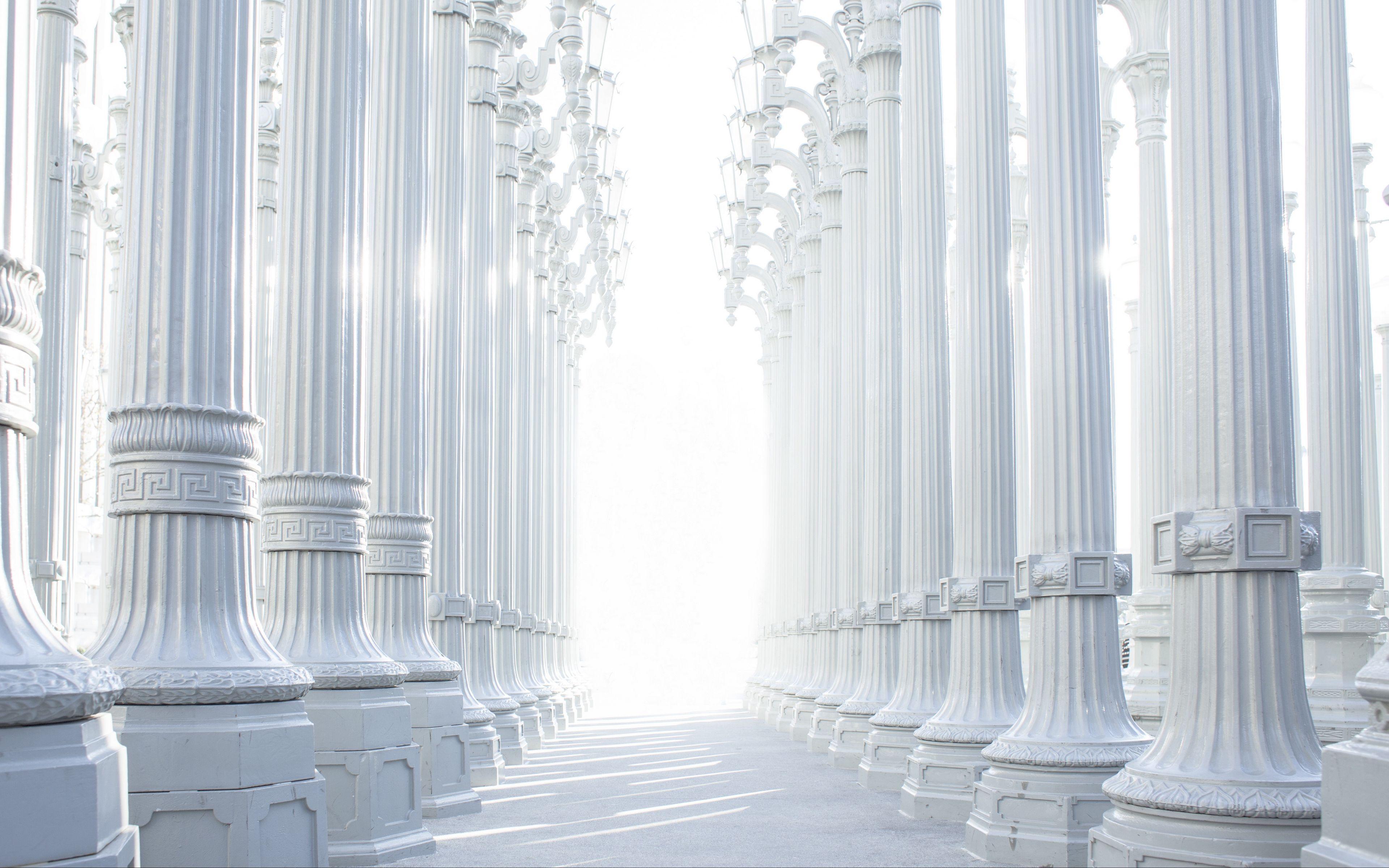 3840x2400 Download wallpaper 3840x2400 columns, architecture, greek 4k