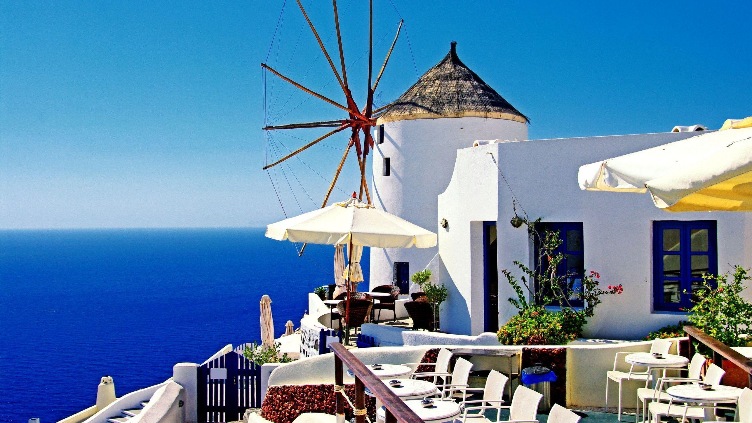 2560x1440 Santorini Wallpaper