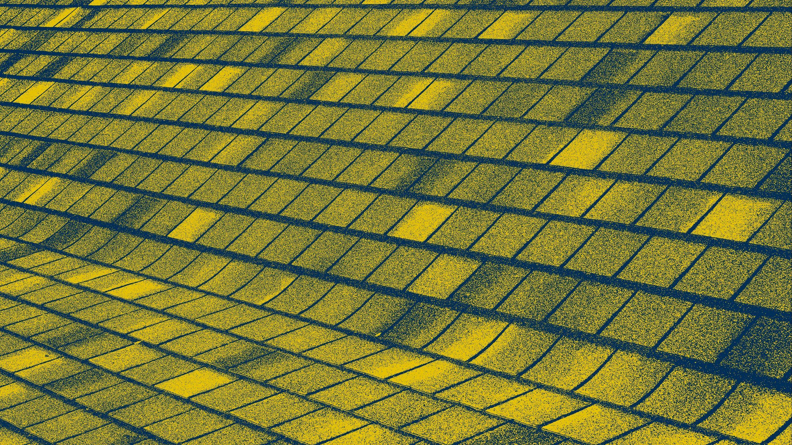 2560x1440 Download wallpaper 2560x1440 surface, yellow, squares
