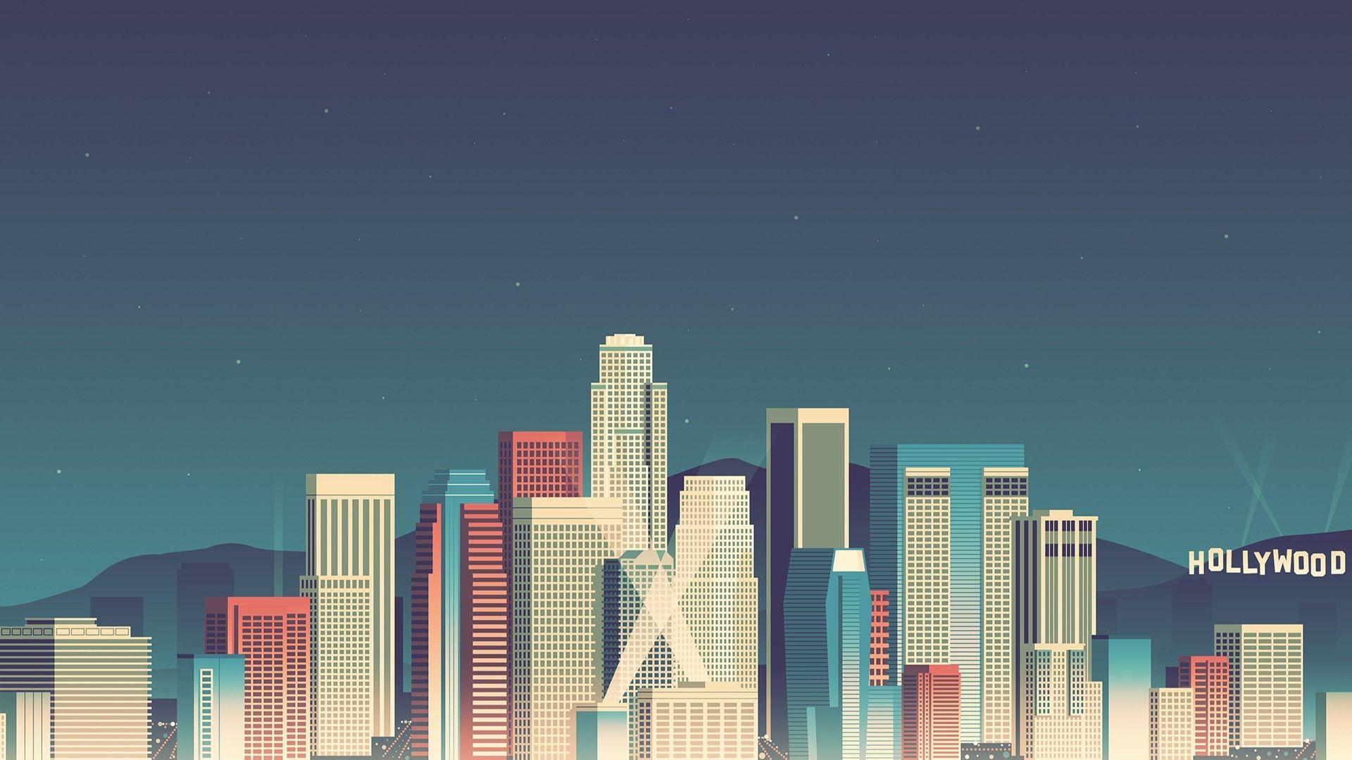 1920x1080 Skycrapper Minimalism, HD Artist, 4k Wallpaper, Image