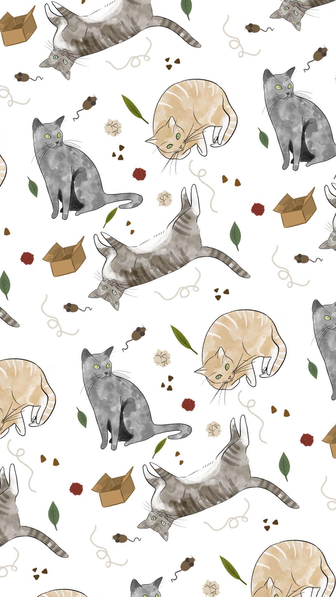 1080x1920 iPhone Wallpaper: Cats!