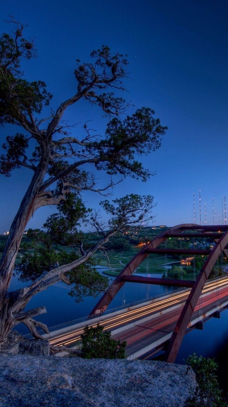 750x1334 Texas, Austin, Pennybacker Bridge, river, city, light, USA