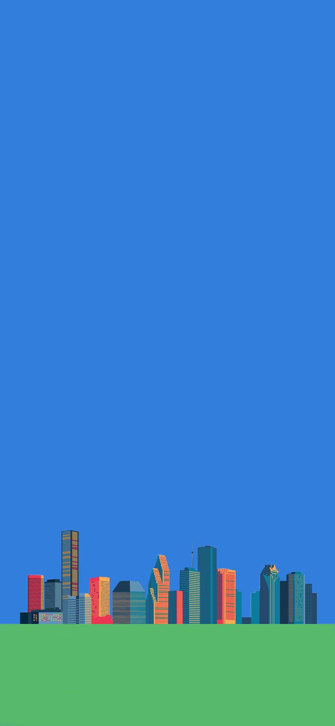 1125x2436 Dope minimalist skyline wallpaper I found online