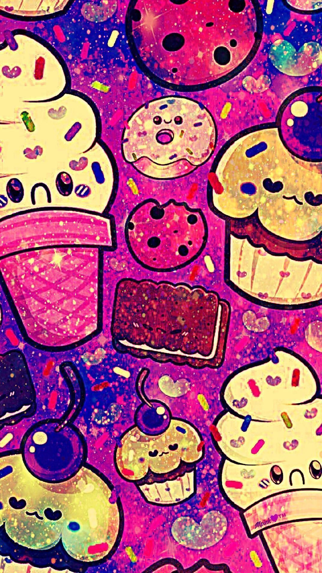 1073x1908 Kawaii Dessert Galaxy Wallpaper #androidwallpaper