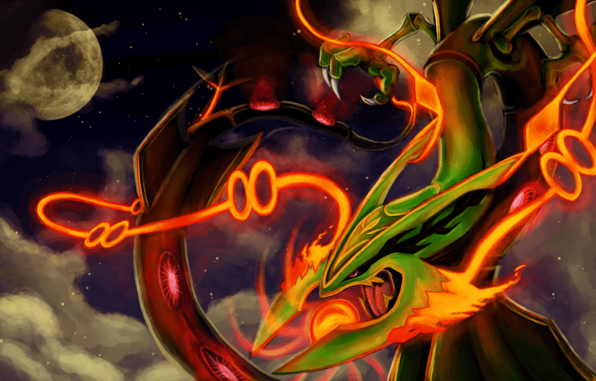 Day 603 - Rayquaza and Shiny Mega Rayquaza! Anger Raining Down