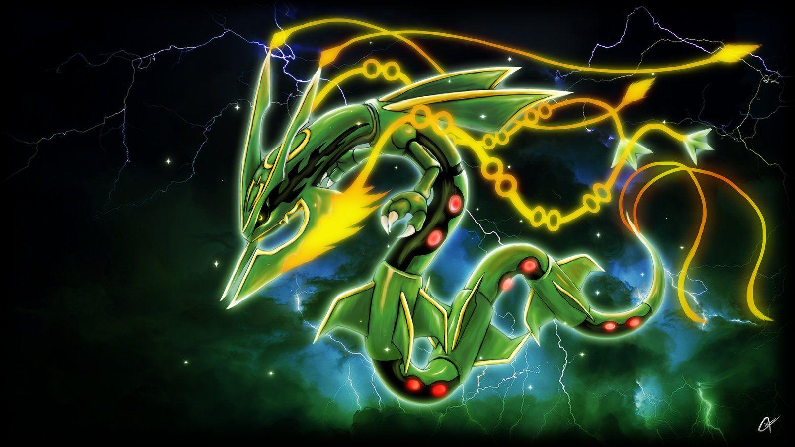 Download The Unrivaled Might of Rayquaza Wallpaper