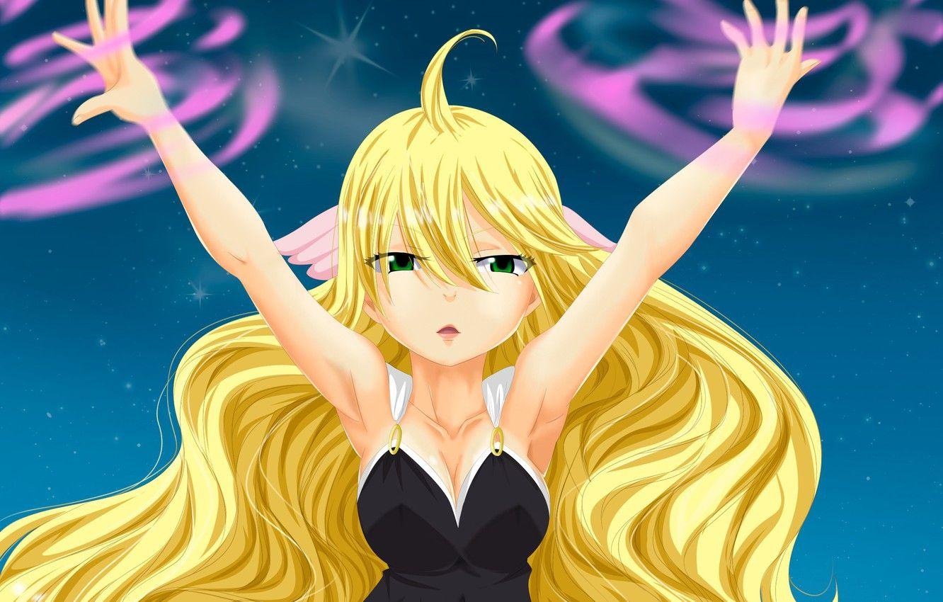 1332x850 Wallpaper kawaii, game, magic, green eyes, anime, fairy
