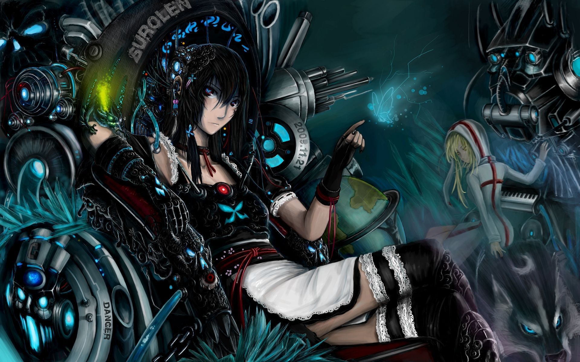 1920x1200 Hightech Women Wallpaper