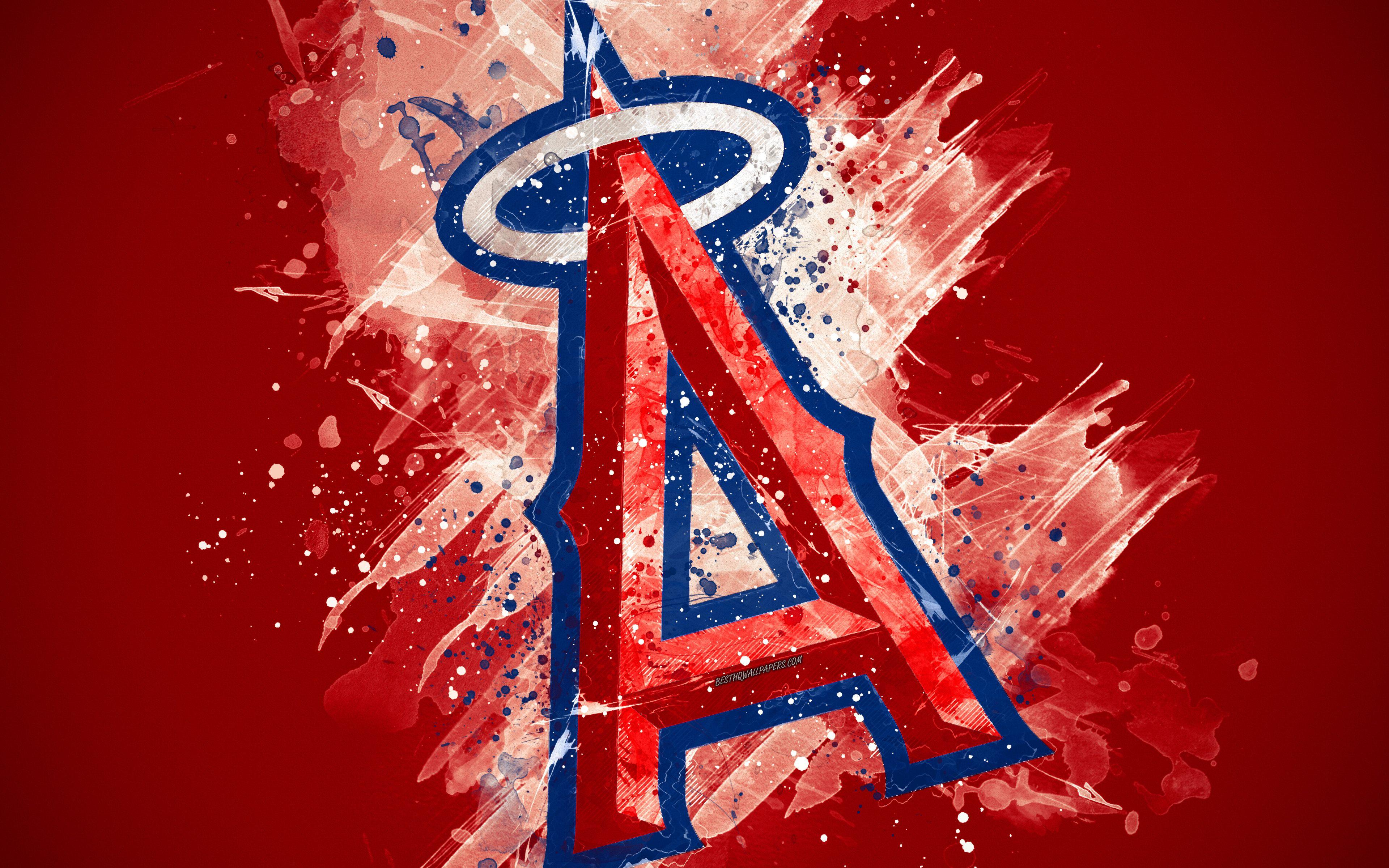 Download wallpapers Los Angeles Angels American baseball club creative 3D  logo red background 3d emblem MLB Anaheim California USA Major  League Baseball 3d art baseball 3d logo for desktop free Pictures for