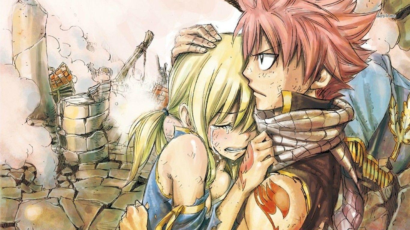 1366x768 Fairy Tail Lucy And Natsu Wallpaper