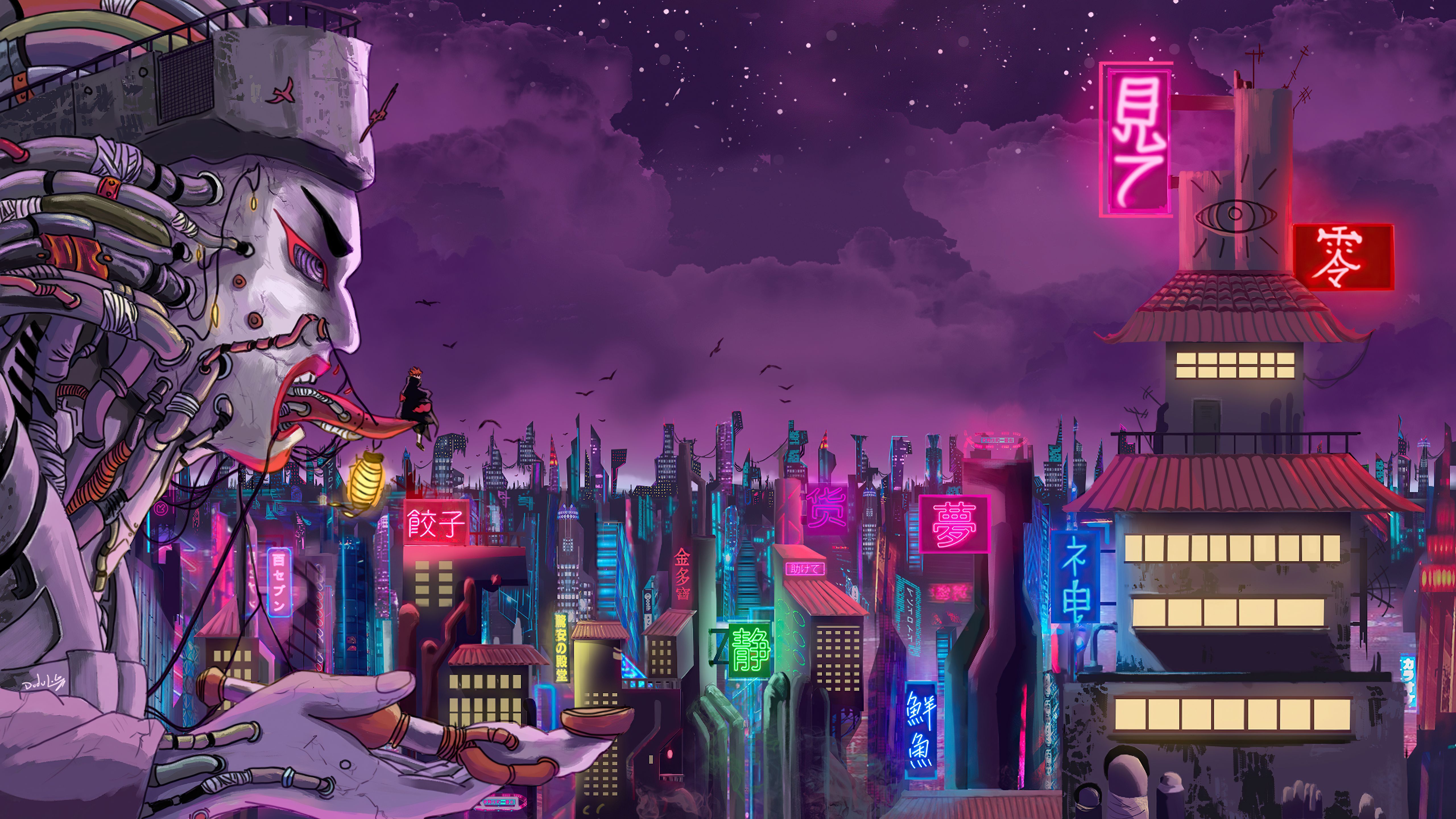 5120x2880 A Cyberpunk World 5k Wallpaper, HD