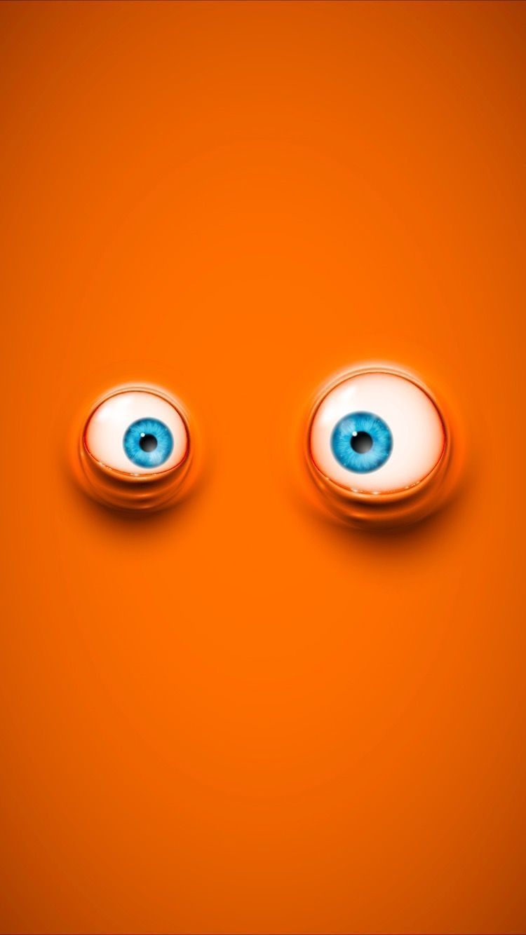 750x1334 Cartoon Eyes Wallpaper