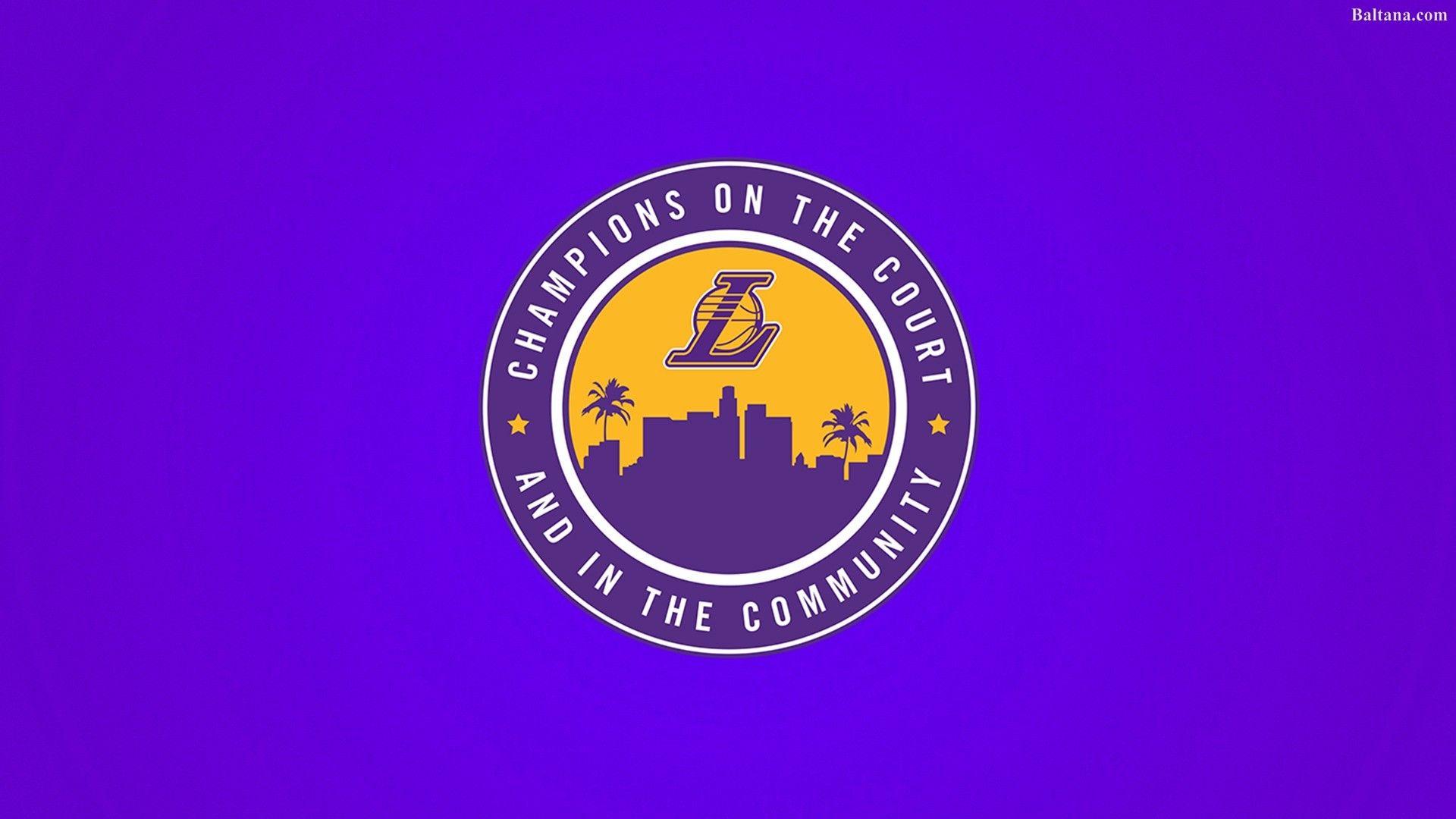 Hình nền logo 1920x1080 Lakers trên wallpaperplay 3 - Hình nền HD miễn phí