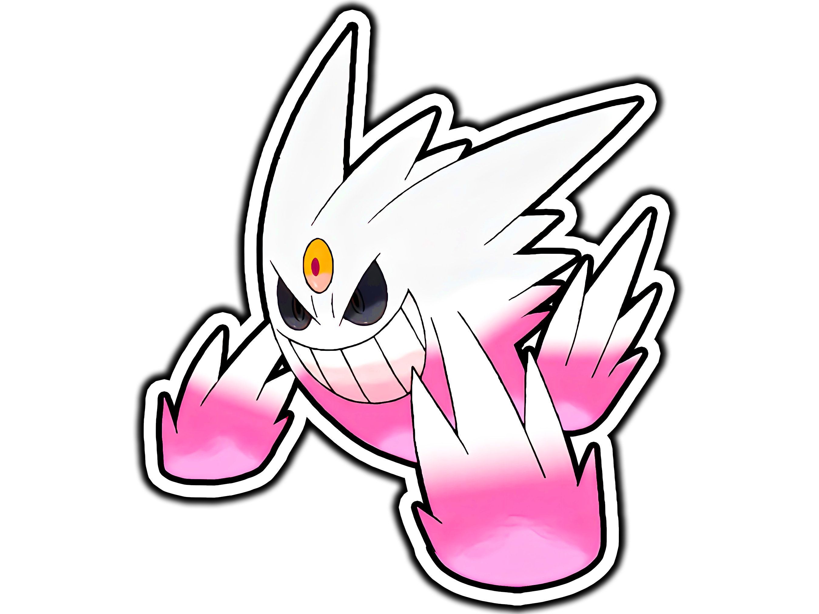 2700x2025 Mega Gengar Wallpaper Shiny Shiny Mega Gengar Cute Anime Sticker Waterproof Vinyl Decal For Laptop, Water
