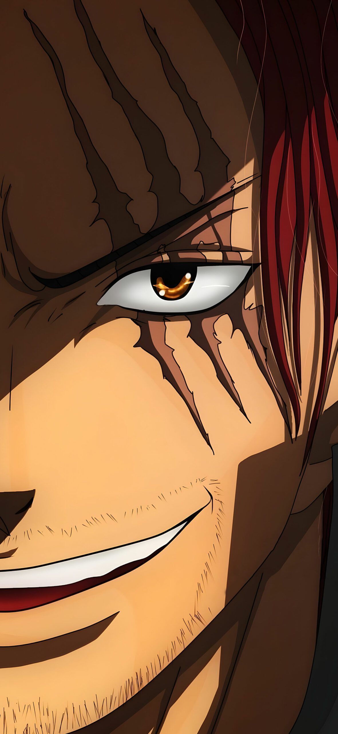 1181x2560 One Piece Shanks Face Wallpaper