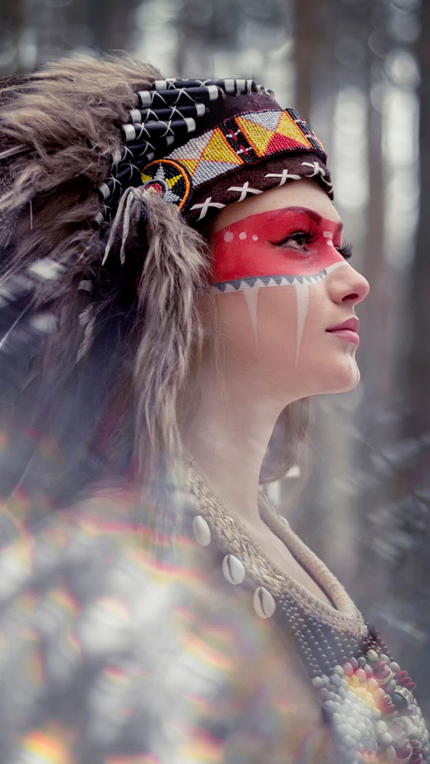 1440x2560 Tribal beauty photography Android wallpaper HD