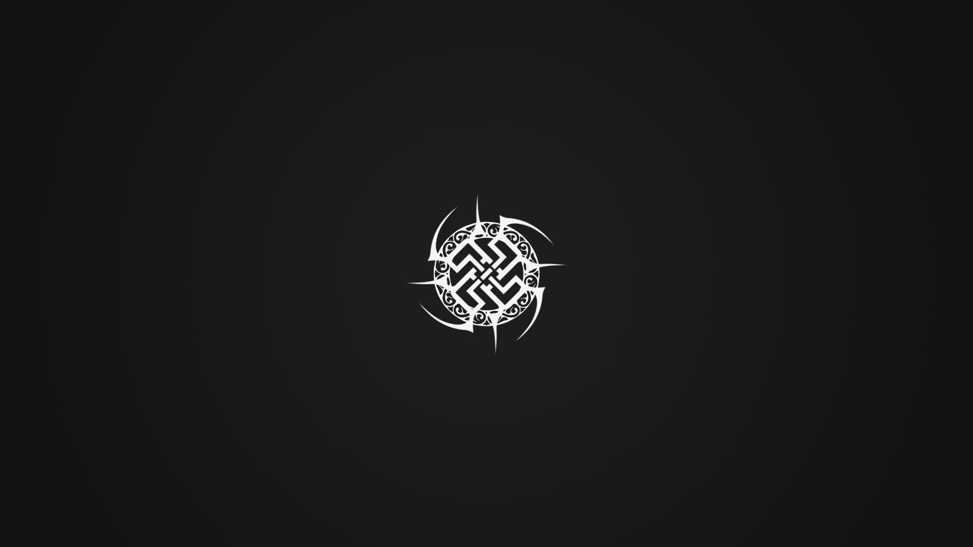 1920x1080 HD wallpaper: abstract, logo, minimalism, swastika, Tribal