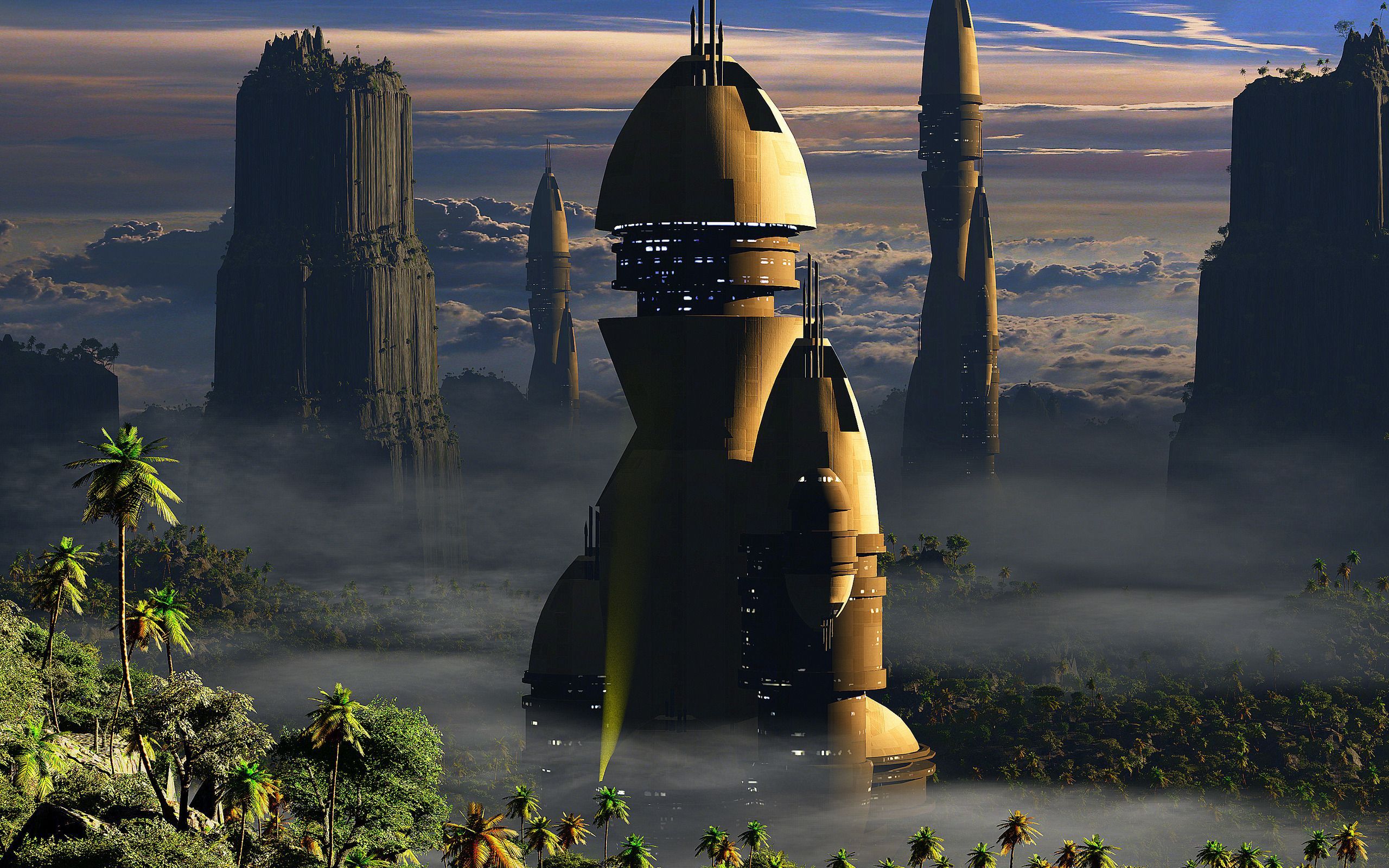 2560x1600 Sci Fi Architecture HD Wallpaper
