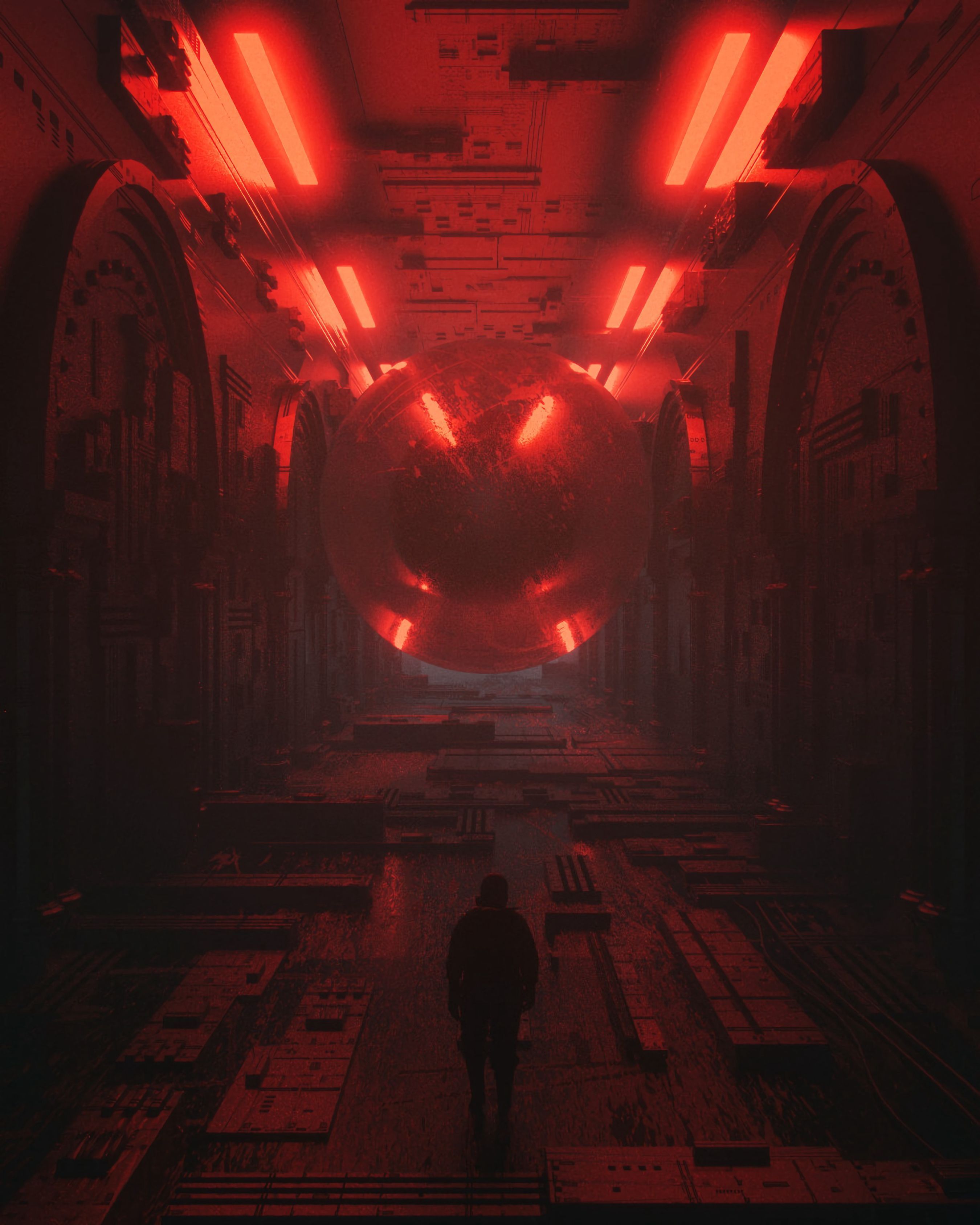 2700x3375 Silhouette, Cyberpunk, Fantasy, Space