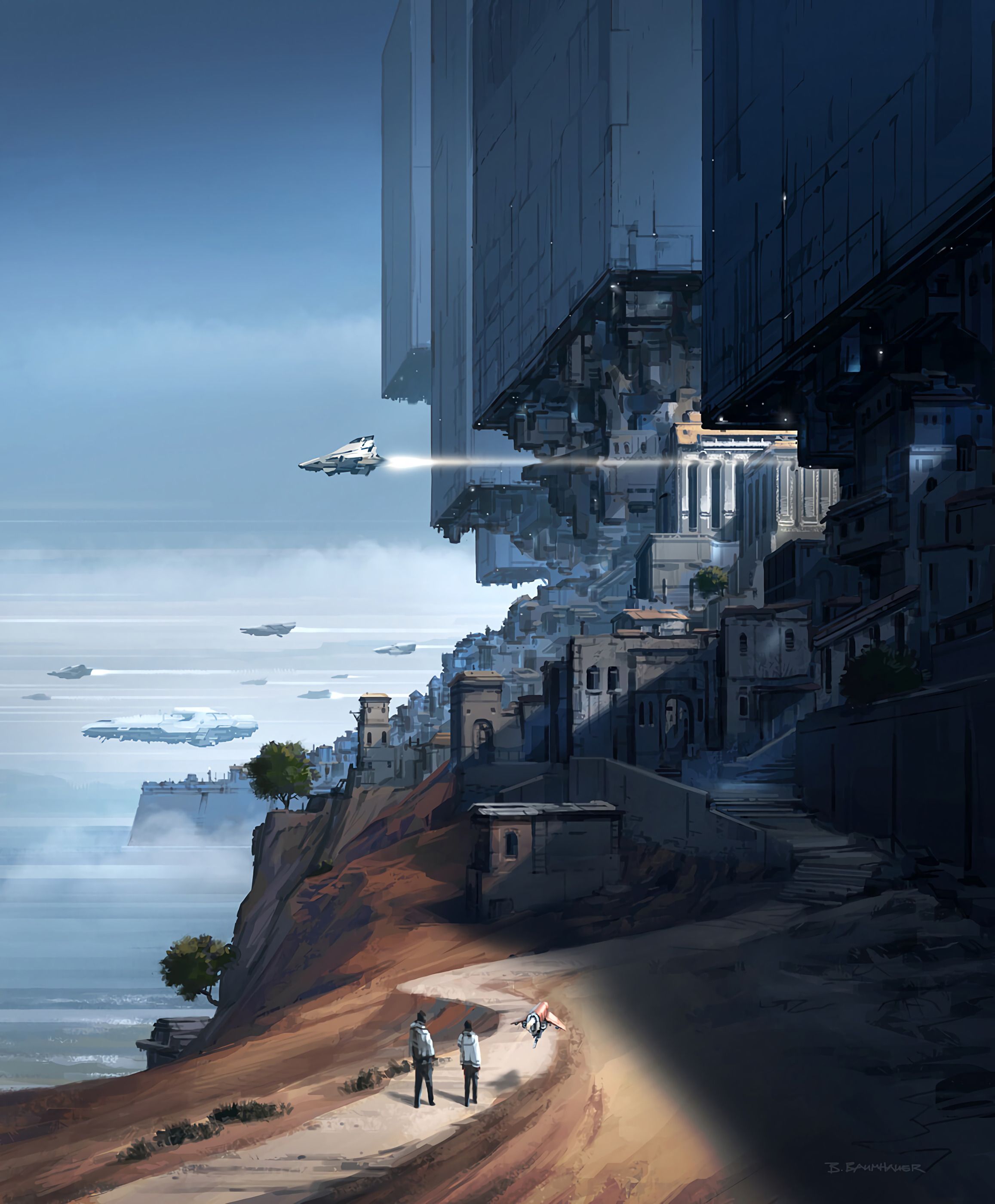 2314x2800 Spaceship, Future, Art, Fantasy, 99535