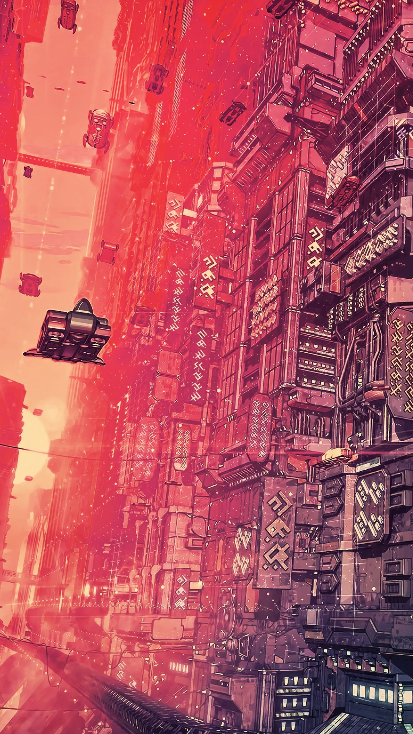 1440x2560 Cyber Futuristic City Fantasy