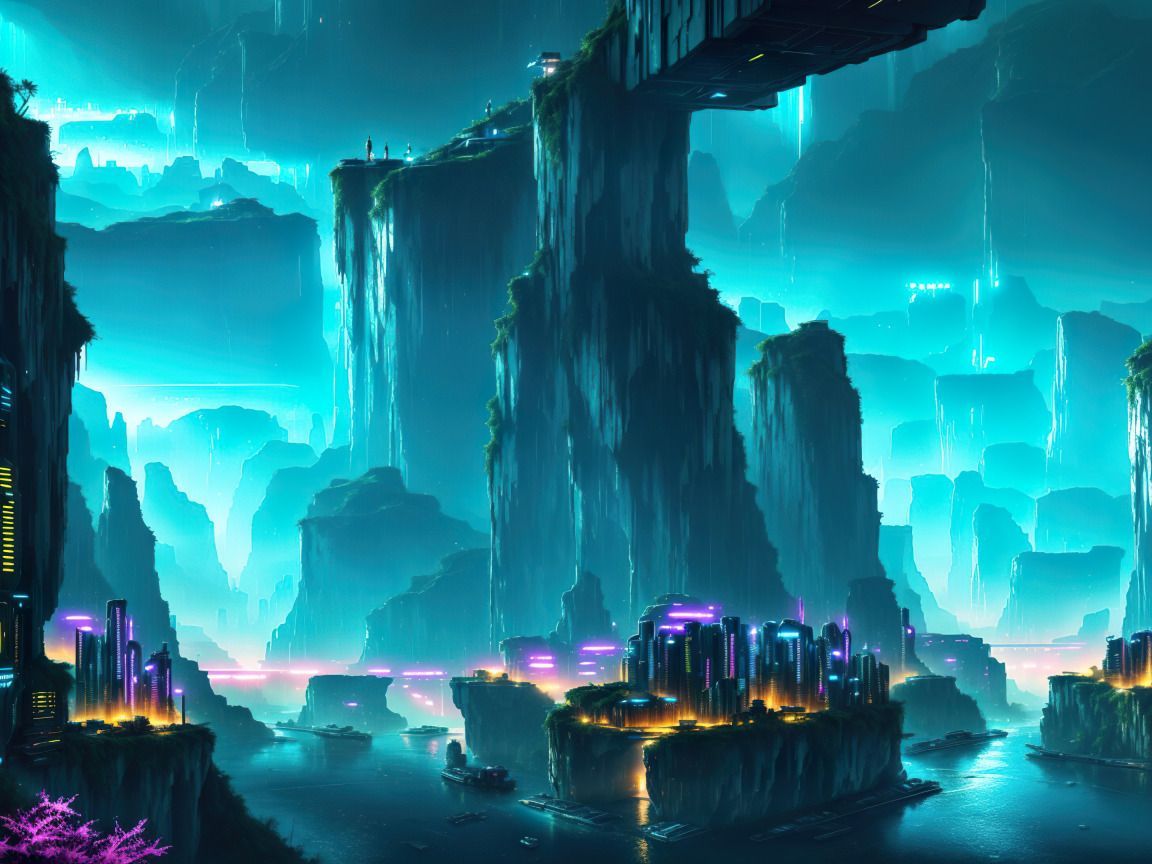 1152x864 art, fantastic, cyberpunk, digital art